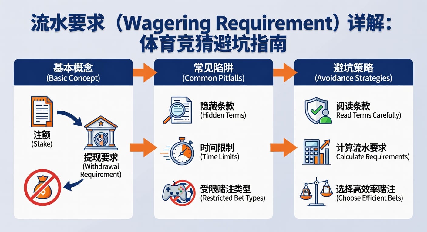 流水要求 wagering requirement 体育实时赔率 满足技巧